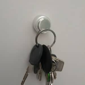 Wall-mounted key ring